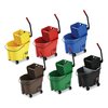 Rubbermaid Commercial 35 qt Side Press Mop Bucket and Wringer Combination, Brown, Plastic FG758088BRN